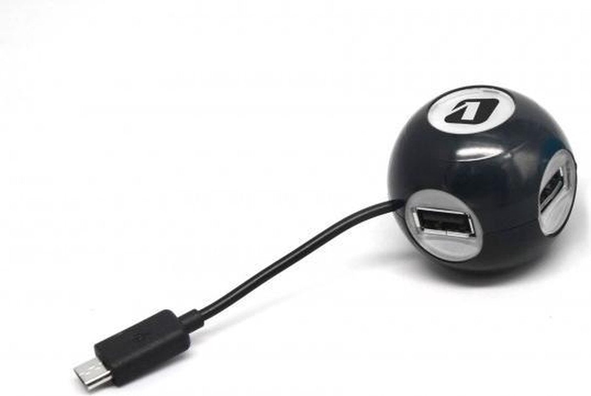 ADJ 143-00006 Pocket Hub HB421 [4 poorten - USB 2.0 - Zwart]