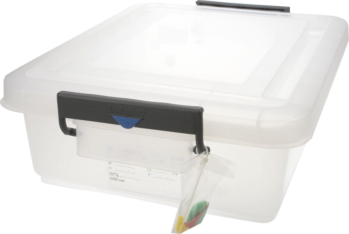Araven Opbergbak met deksel - 30 l - Wit
