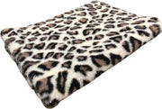 Vetbed - Dierenmat - Dierenkleed - Benchkleed - Puppykleed -  Luipaard Bruin Creme  Latex Anti Slip 100 x 75 cm - Machine wasbaar