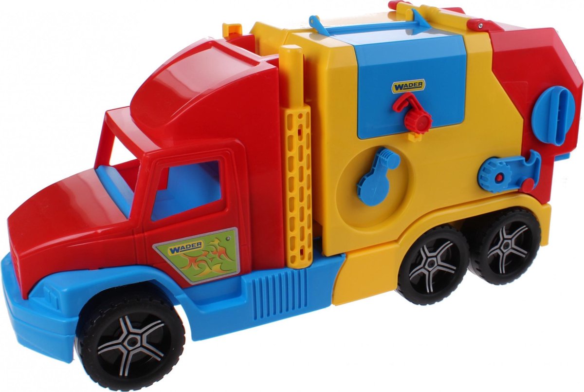 Super XXL Vuilniswagen met Vuilnisbak Afm. 54 x 29 x 26 Cm.