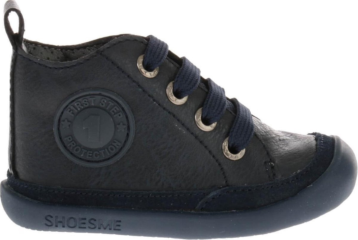 Shoesme Baby-Flex  Leren loop schoen - Donker Blauw - Maat 21