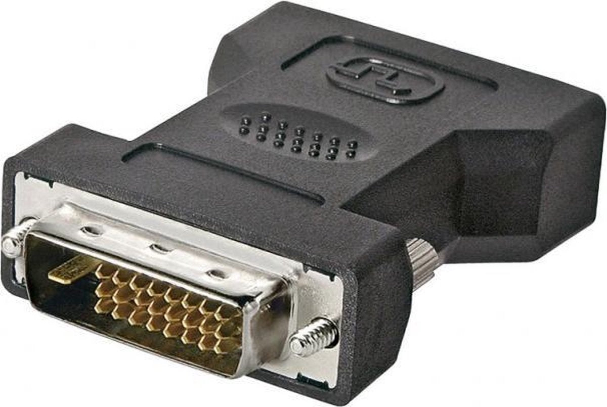 TECHly IADAP-DVI-9000 DVI Adapter [1x DVI-stekker 24+1-polig - 1x DVI-bus 24+5-polig] Zwart