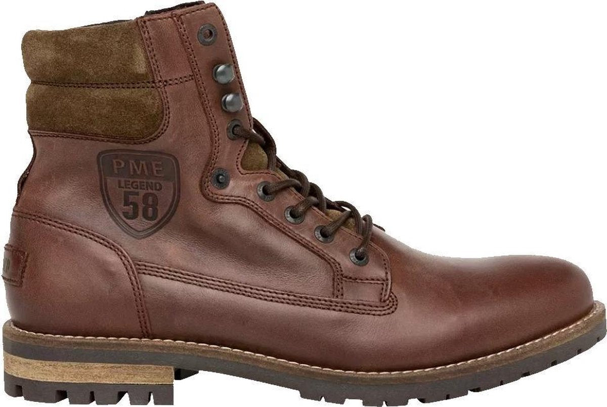 PME Heren Veterboots Boot Cs - Cognac - Maat 42