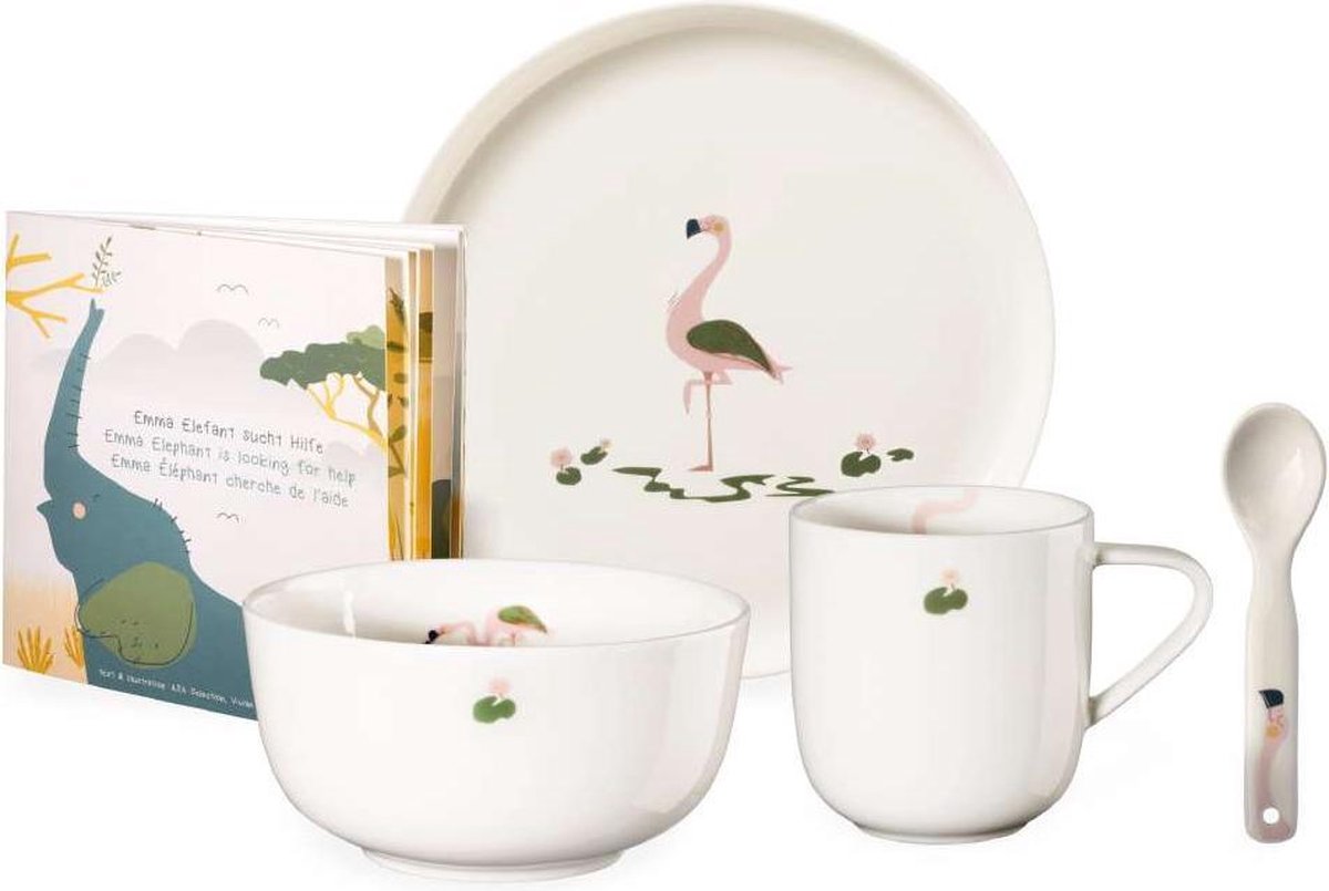 Asa Kids kinderset 5-delig Fiona flamingo