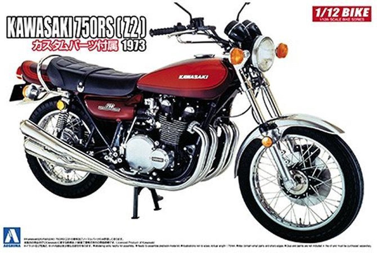 Kawasaki 750 RS Z2 - Aoshima modelbouw pakket - schaal 1:12