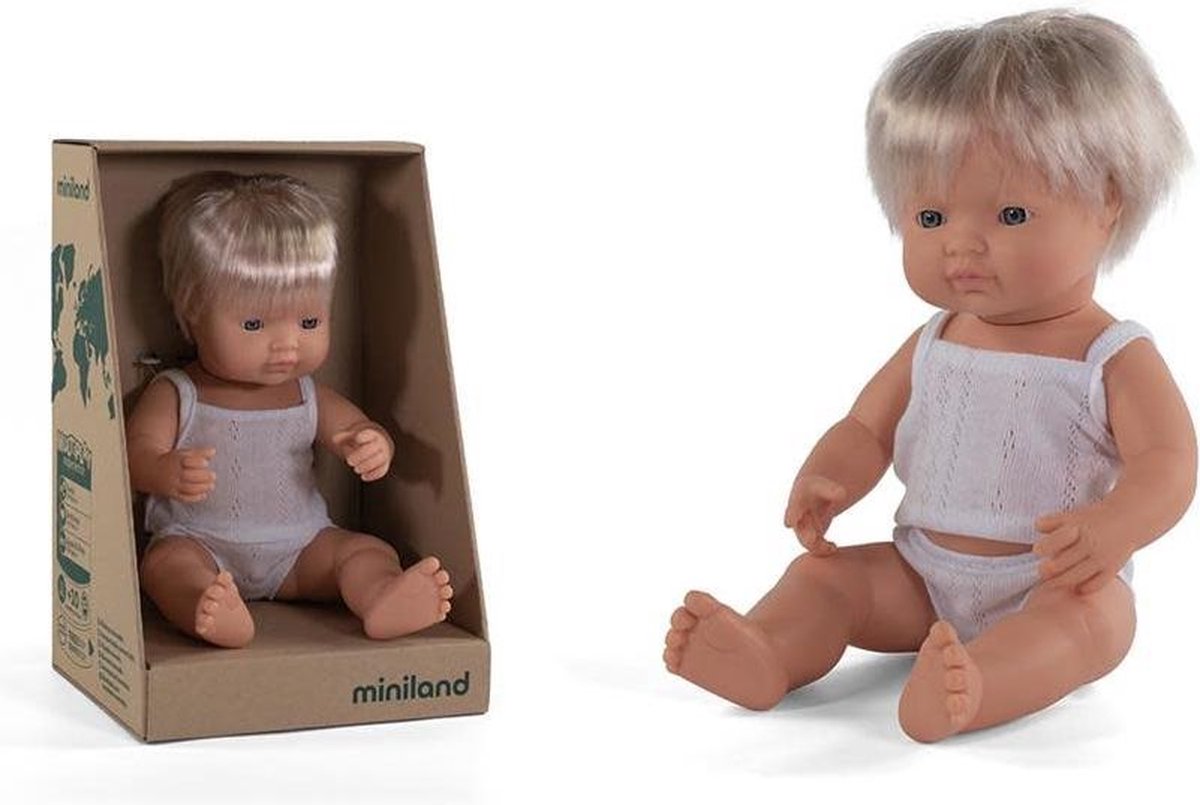 Miniland Babypop Jongetje Met Vanillegeur 38 Cm Blond