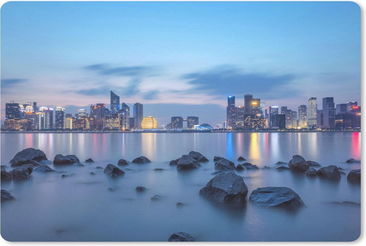 Bureau mat - De rivier en Hangzhou - 60x40