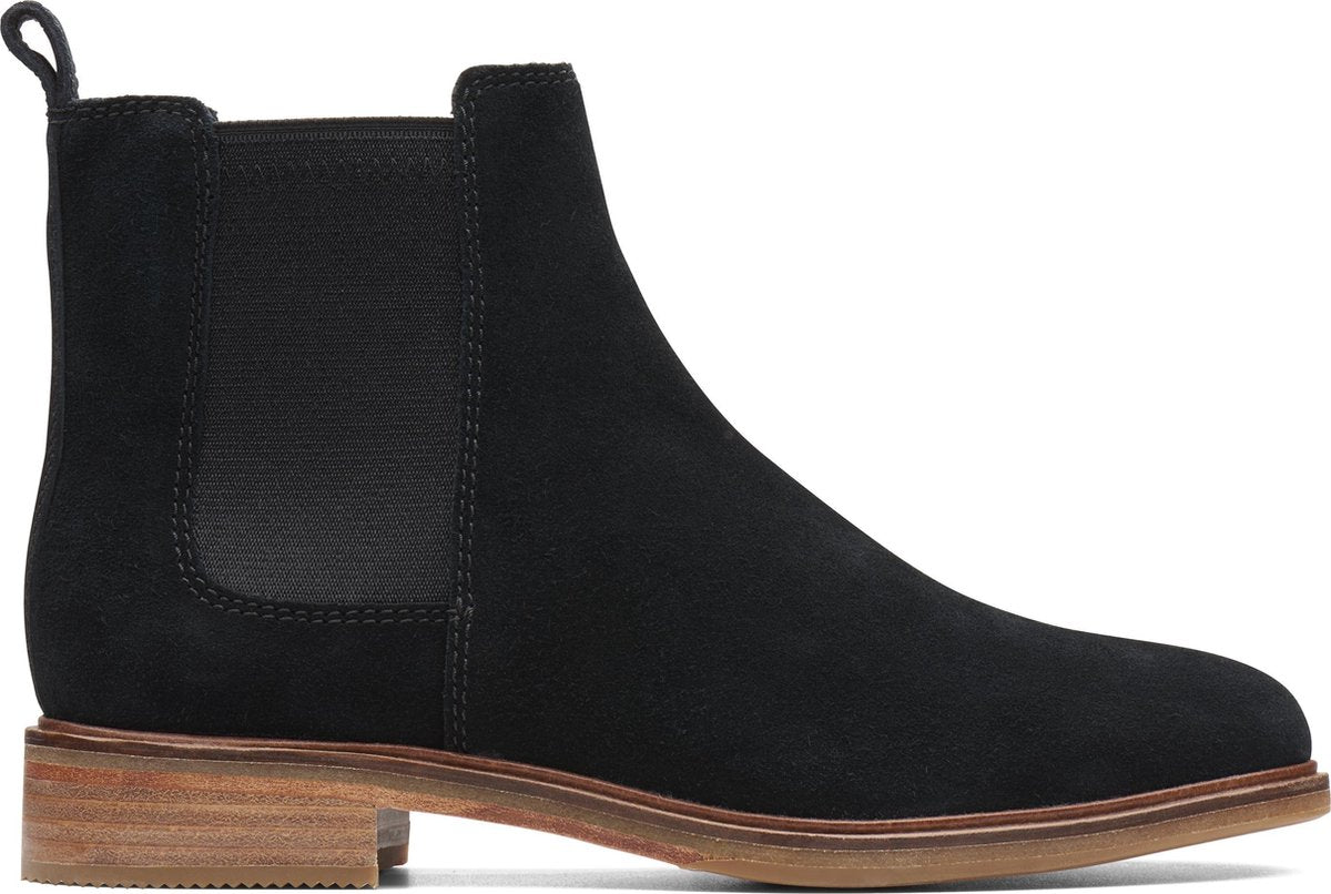 Clarks  Chelsea boots Dames - Zwart Suede - Maat 42