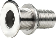 VETUS vlakke RVS Huiddoorvoer met Slangtule  1" x 76 mm