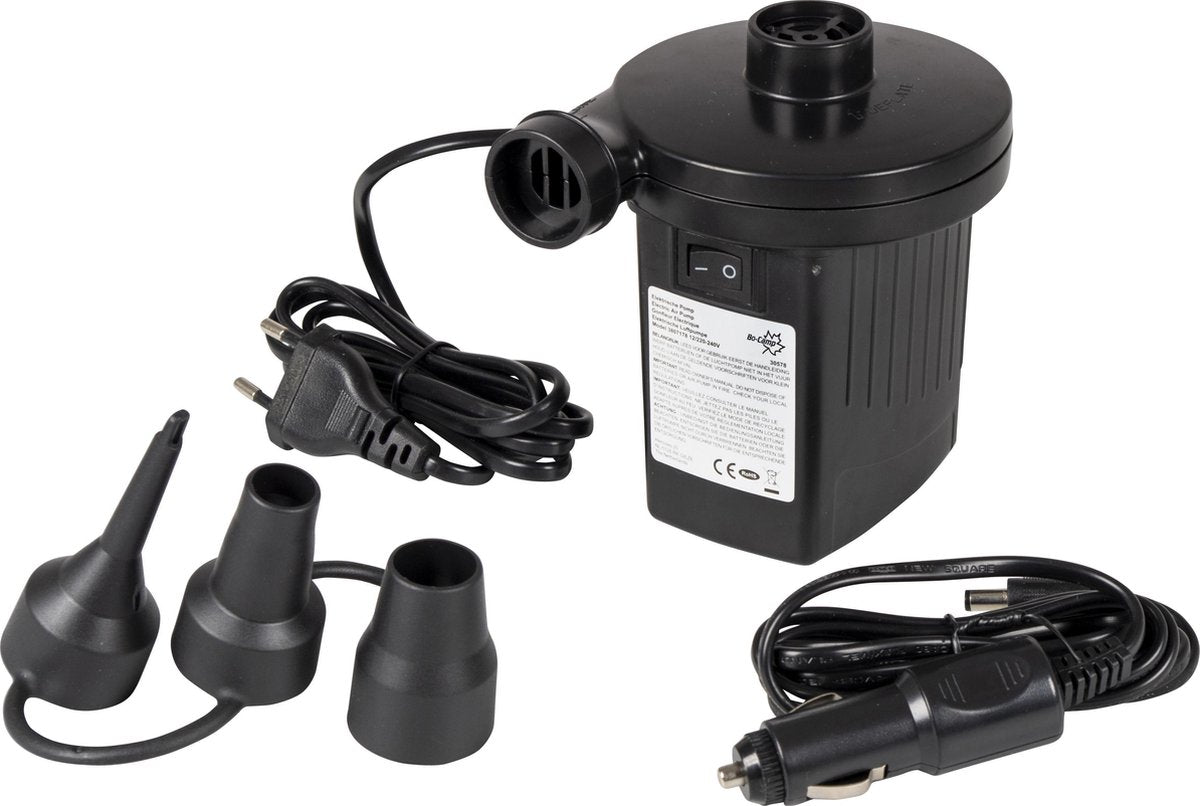 Bo-Camp Elektrische pomp  luchtbed - 12 en 230 Volt - 230 Liter/min