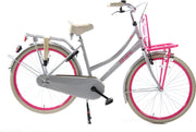 Static Cargo meisjesfiets 26 inch Grijs Roze