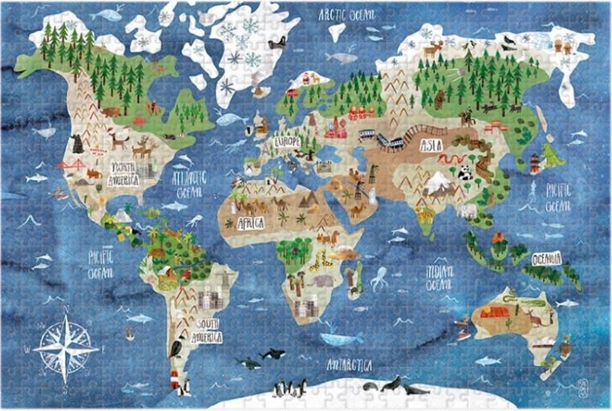 Micro puzzel discover the world 6+ jaar - Londji
