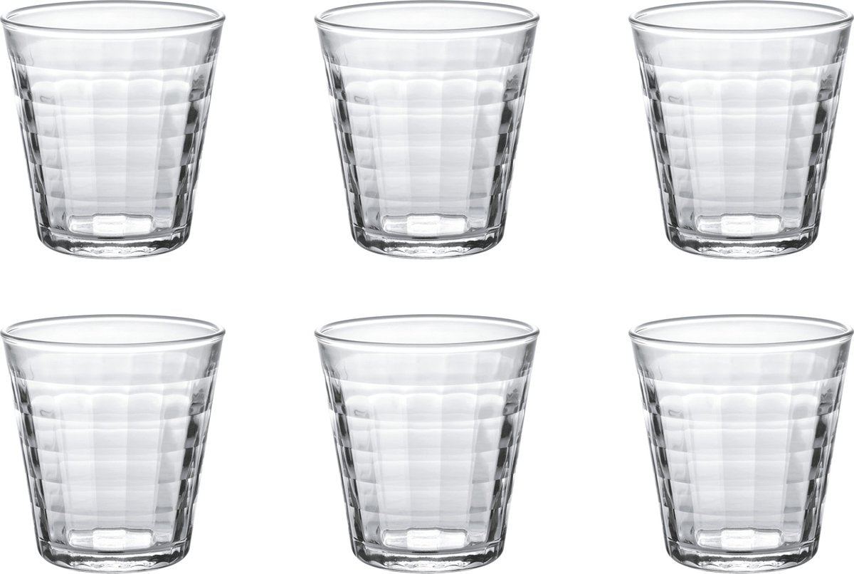 Duralex Prisme Waterglas 17 cl - Gehard glas - 6 stuks