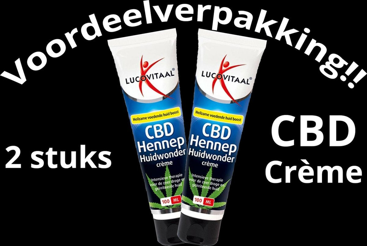2x Lucovitaal - Hennep CBD Huidwonder Crème 2 stuks - Bodycrème