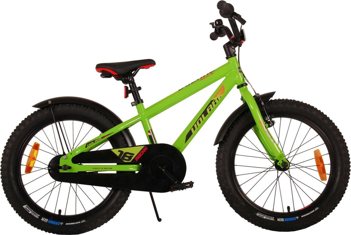 Volare Rocky Kinderfiets - 18 inch - Groen - 95% afgemonteerd - Prime Collection