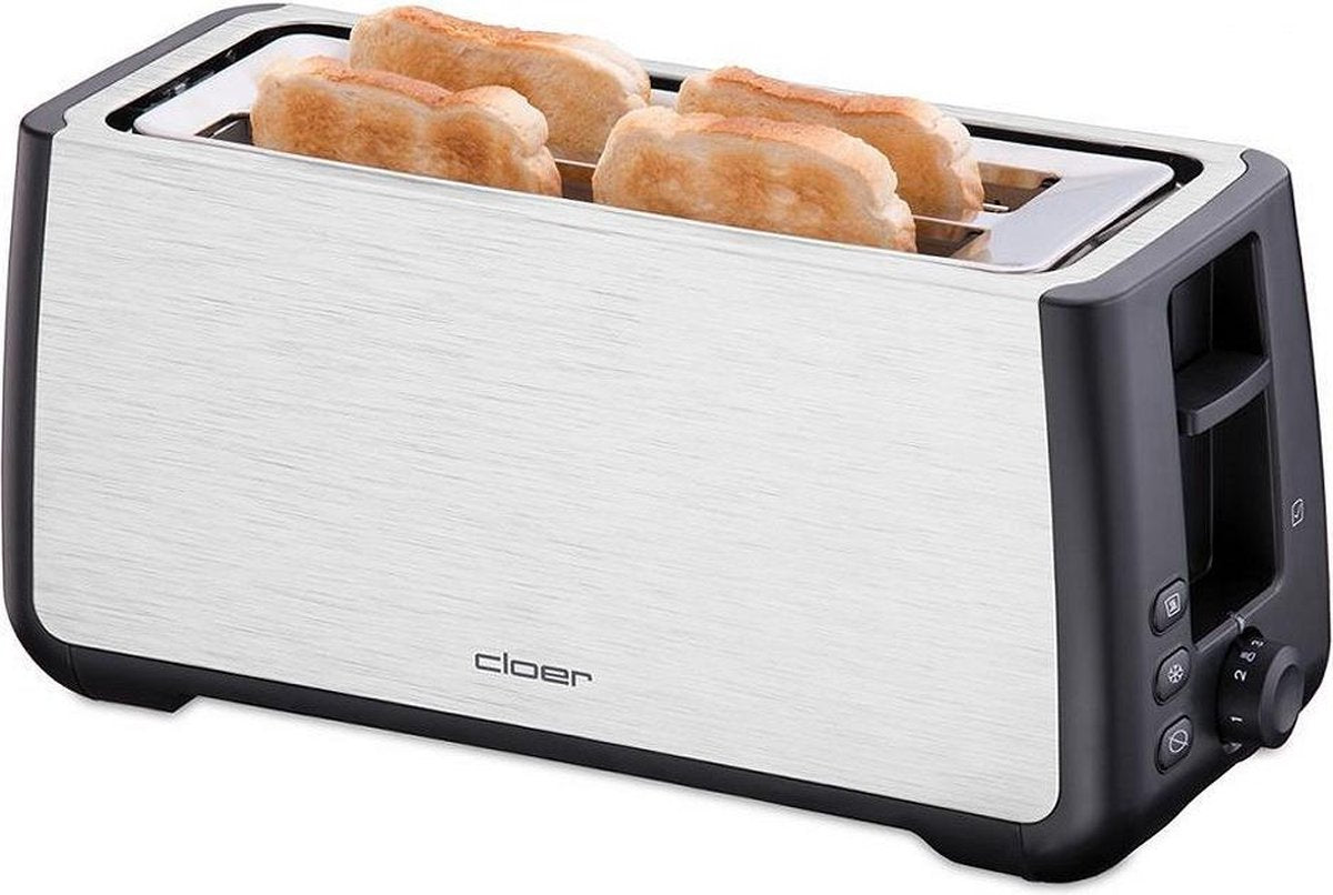 Cloer 3579 XXL Broodrooster 1800W RVS/Zwart