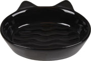 Eetschaal kat GIZMO keramisch - zwart - set van 3 stuks