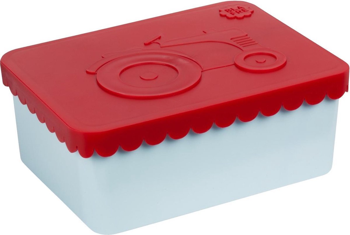 Blafre - Lunchbox Tractor Rood/Blauw - Broodtrommel Trekker