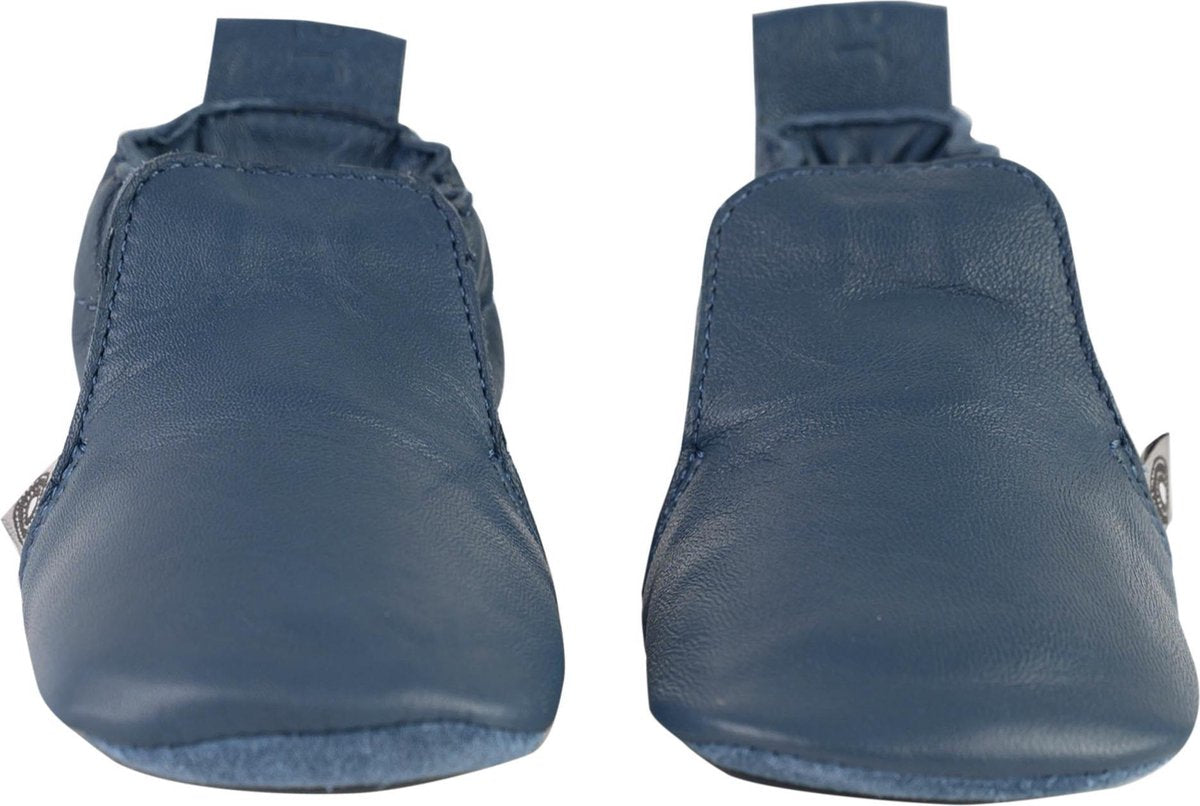 Lodger Babysloffen Maat 16 - Stepper - Leer - 3-6M - Suede Buitenzool - Eerste Loopschoentjes - Perfecte Pasvorm - Stevig - Blauw