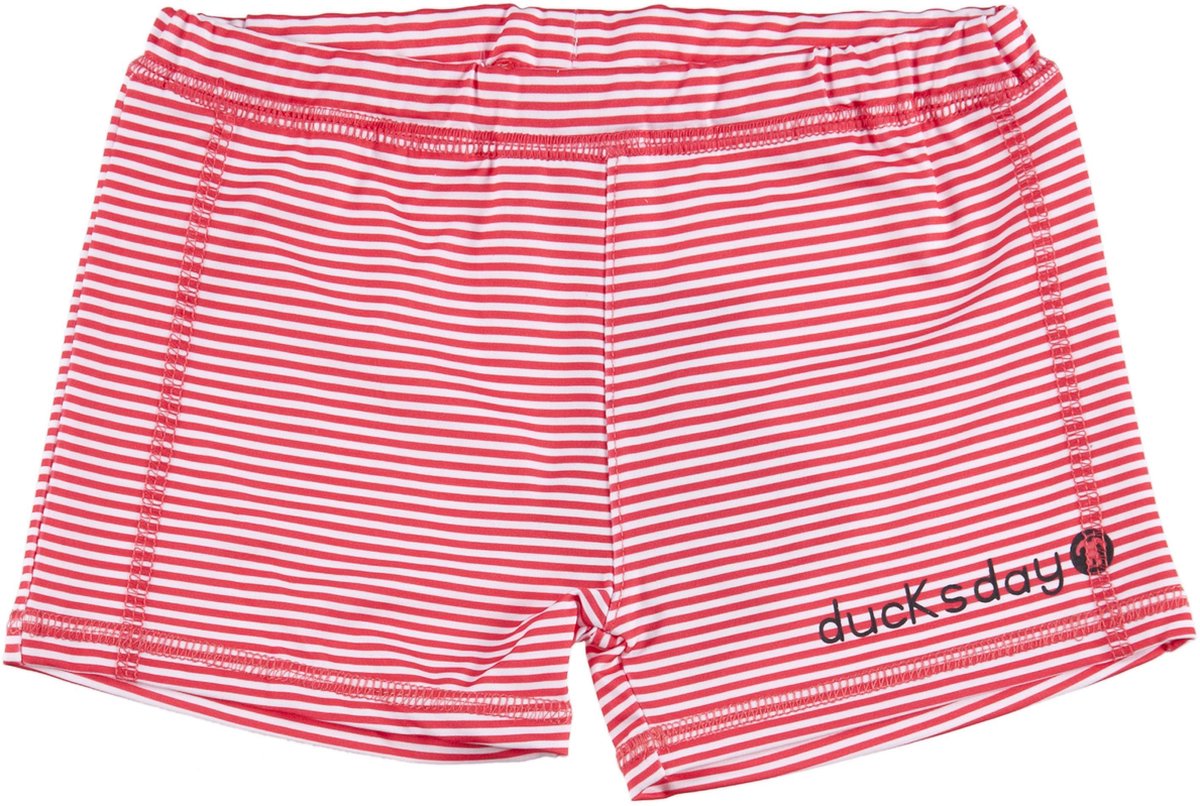 Ducksday UV zwembroekje jongen Red stripe - 10 jaar