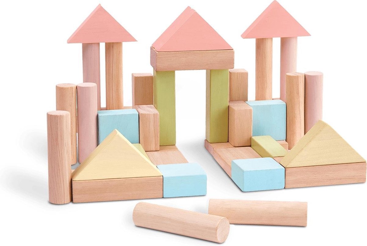 Plan Toys 40 Blokken Pastel