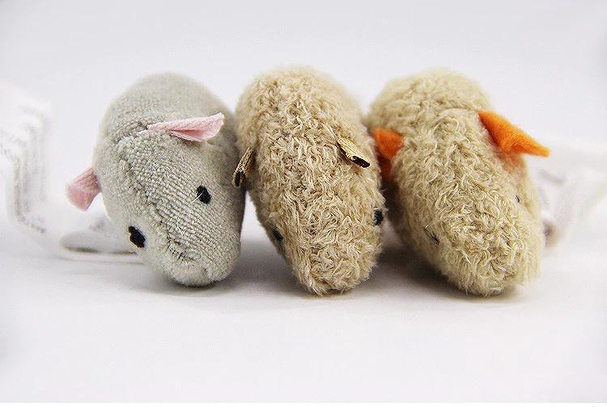 EPIN | Katten Speelgoed | Speelmuisjes Set | Speelmuis | Pluche Speelmuizen | 3 Stuks