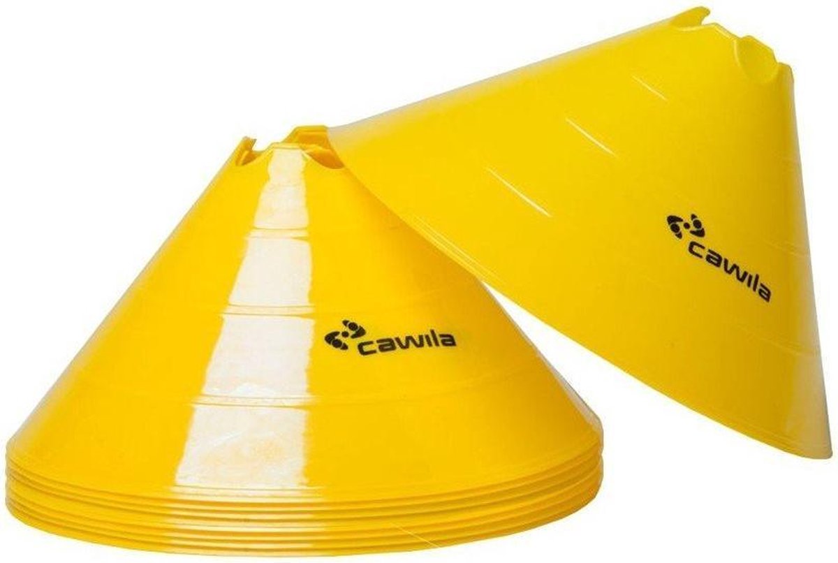 Markeerhoedjes Extra Groot - Hoogte 15 cm | Geel | 10 stuks | Cawila