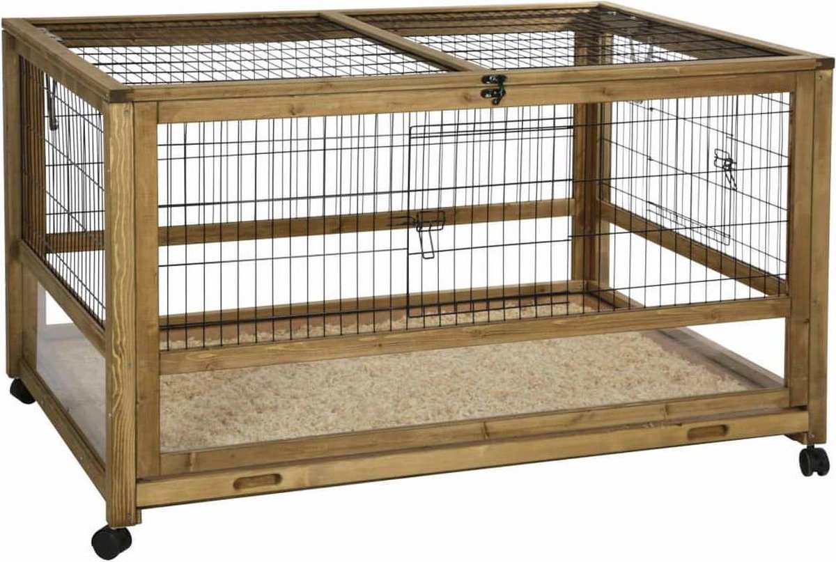 Kerbl Hok voor kleine dieren voor binnen 116x75x70 cm hout bruin
