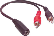 2x RCA mannelijk - 1x 3.5mm stereo vrouwelijk 0