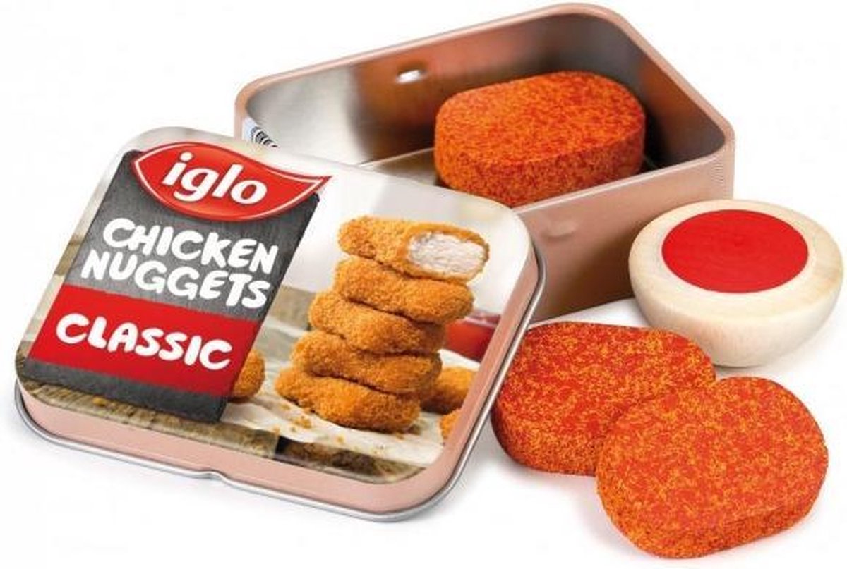 Erzi houten kipnuggets in blikje