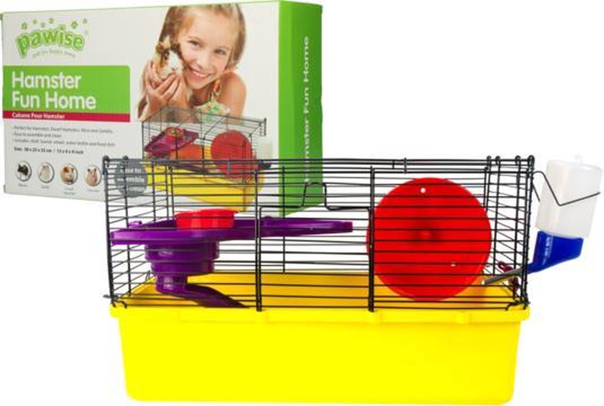 Hamster Fun Home Hamsterkooi S 38x23x23cm - Knaagdier Dierenkooi