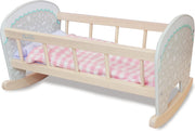 Houten poppenwieg Petworth. Inclusief matras