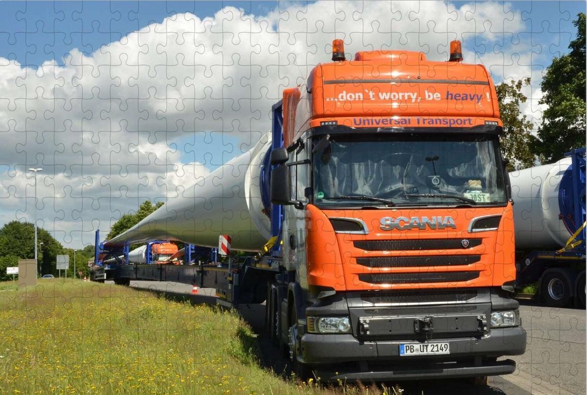 Transport op Vrachtwagen - Scania - Puzzel 252 stukjes