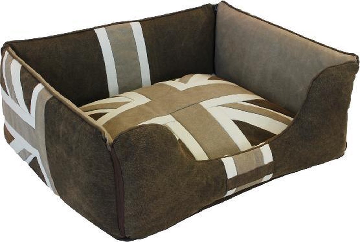 Rechthoekige mand vlag collectie bruin S 50x42x25cm