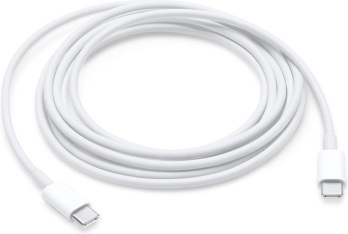 Usb C Oplader - Usb C naar Usb C Oplaadkabel - MacBook Oplader- Usb C Oplaadkabel voor SamSung - Usb C Oplaadkabel voor Apple - iPad Pro Oplaadkabel - 1 Meter - Wit