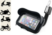 Regenbestendige telefoonhouder L met zonneklep voor motor / scooter / brommer / scootmobiel
