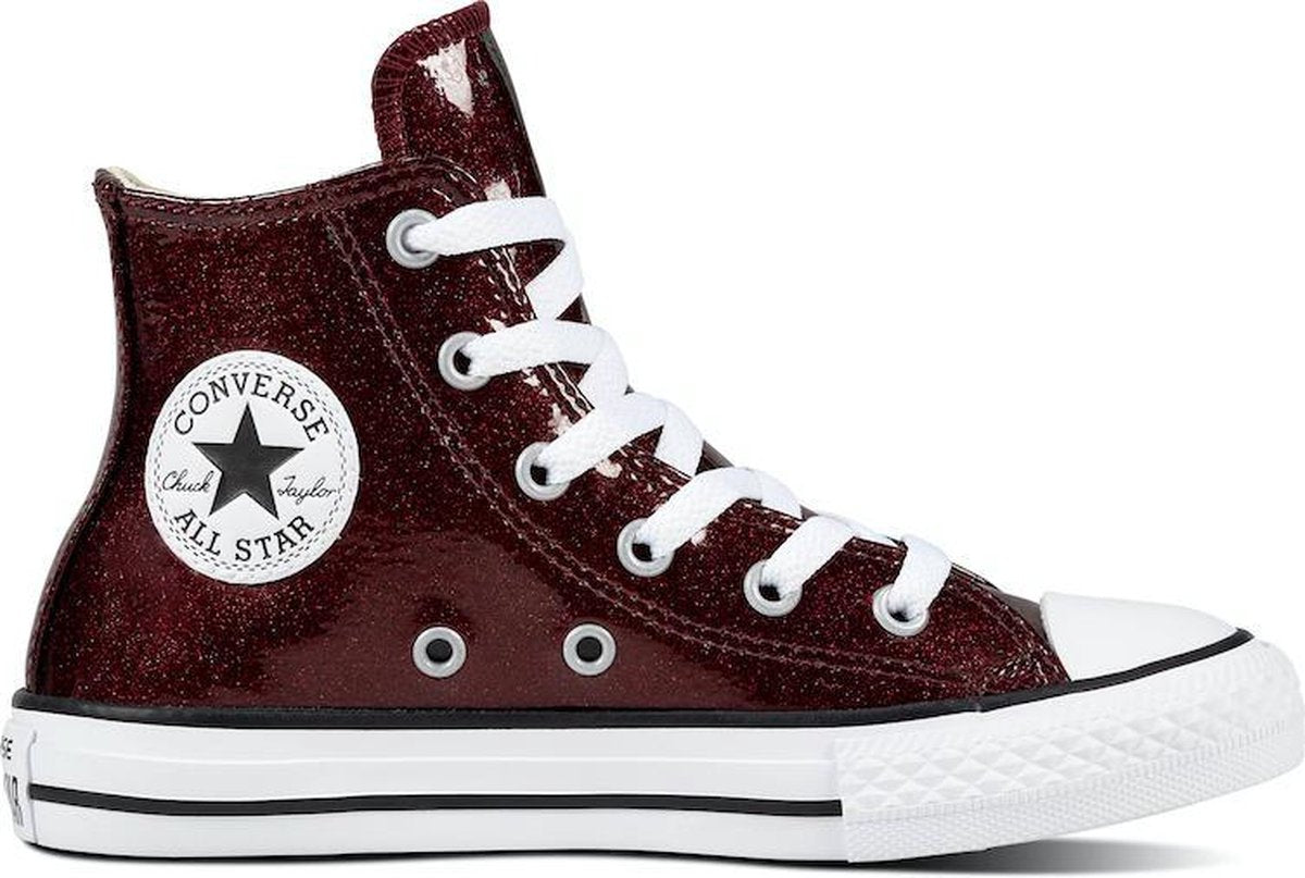 CHUCK TAYLOR ALL STAR - HI - DARK BURGUNDY/NATURAL/WHITE  - maat  27