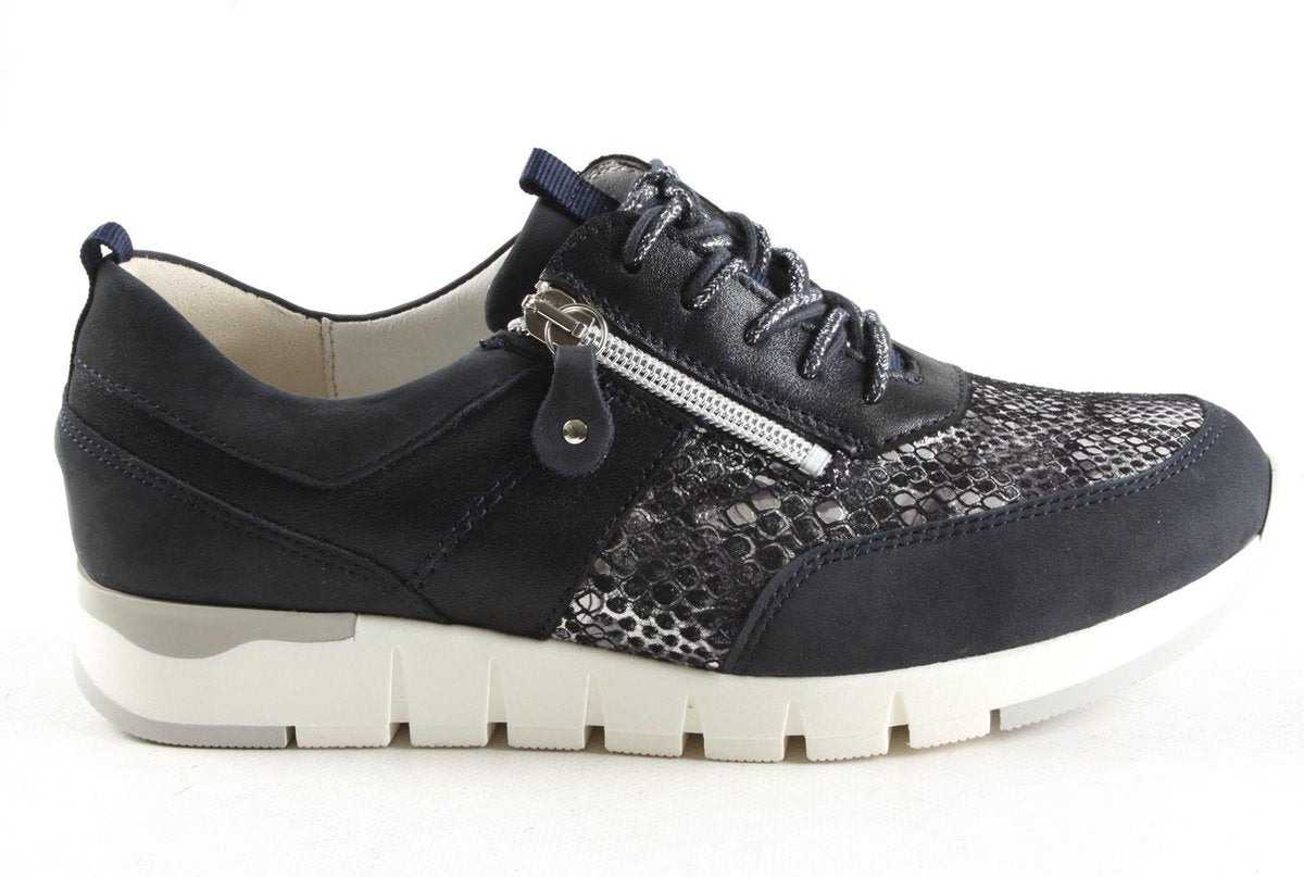 Dames Veterschoenen Waldlaufer 908009-400-485 Petra Donkerblauw - Maat 8
