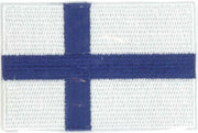 HKM APPLICATIE VLAG FINLAND OPSTRIJKBAAR - 5 STUKS. 9 X 6 CM.