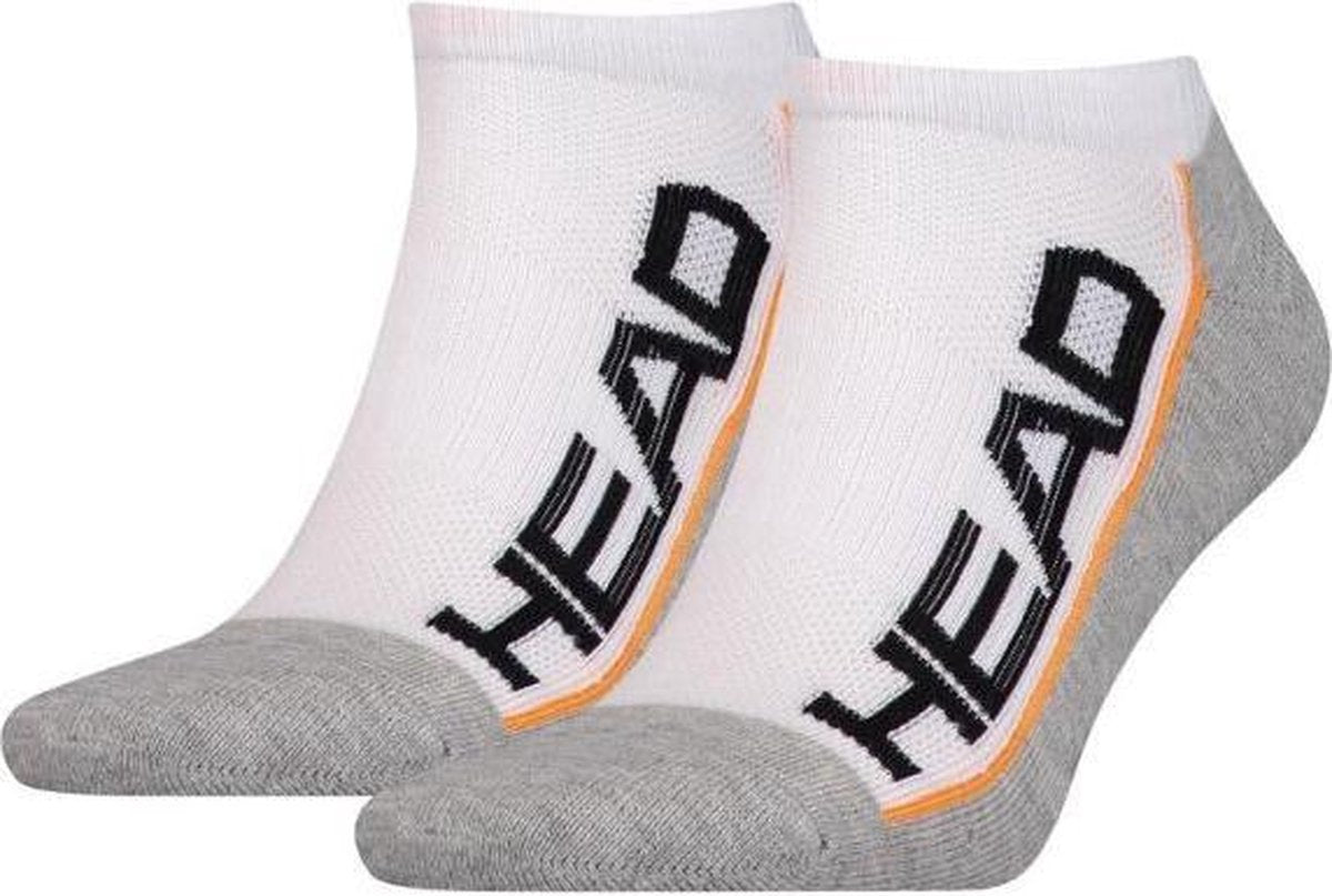 Head - Heren - 2-Pack Performance Sneaker Sokken - Wit - 43-46