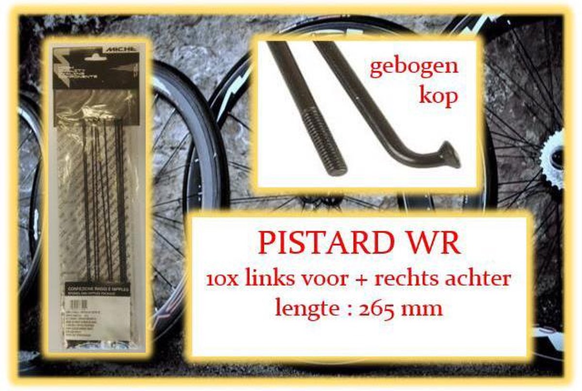 Miche spaak+nip. 10x LV+RV PISTARD WR