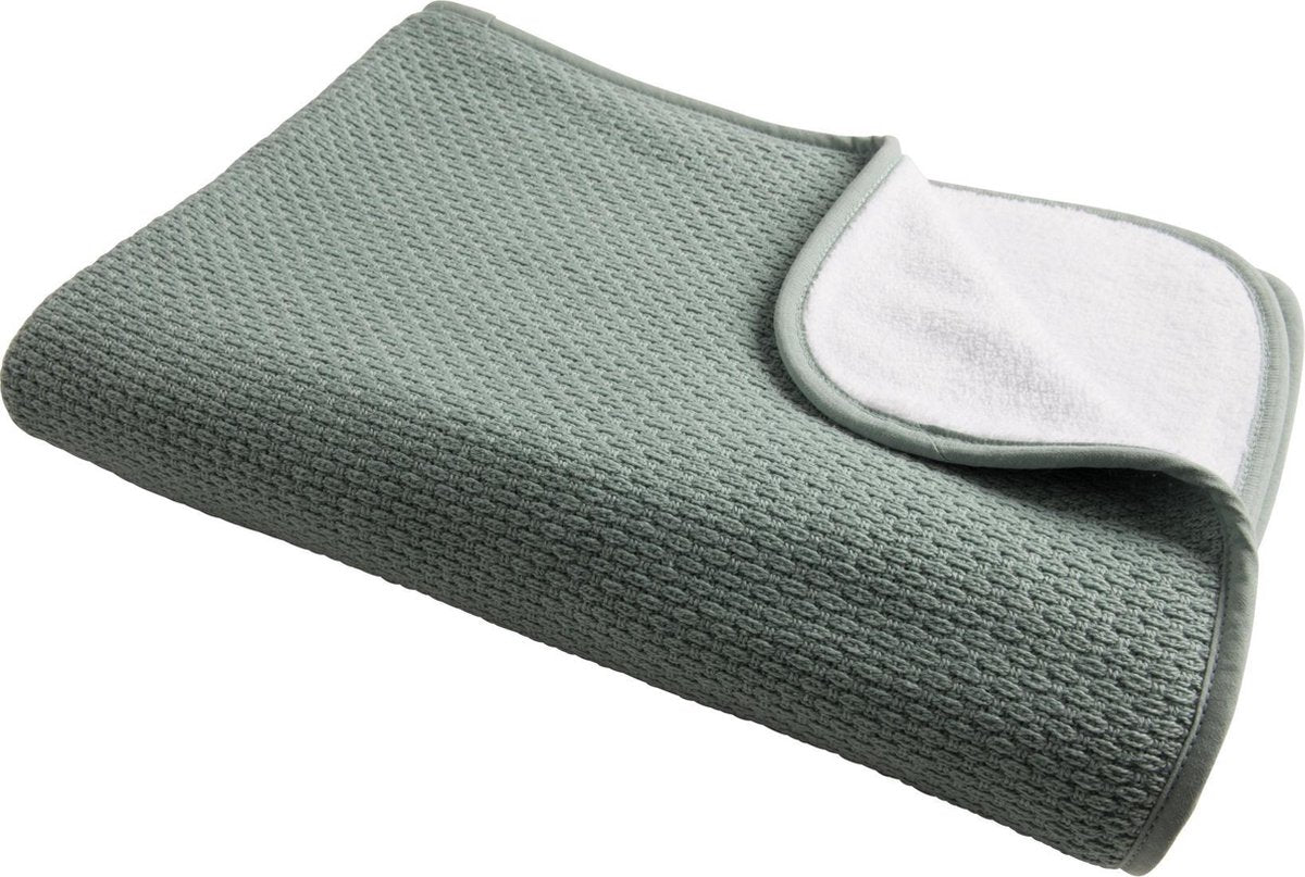 DEKEN PIQUE WINTER 075X100 60R/STONEGREEN 100% KATOEN