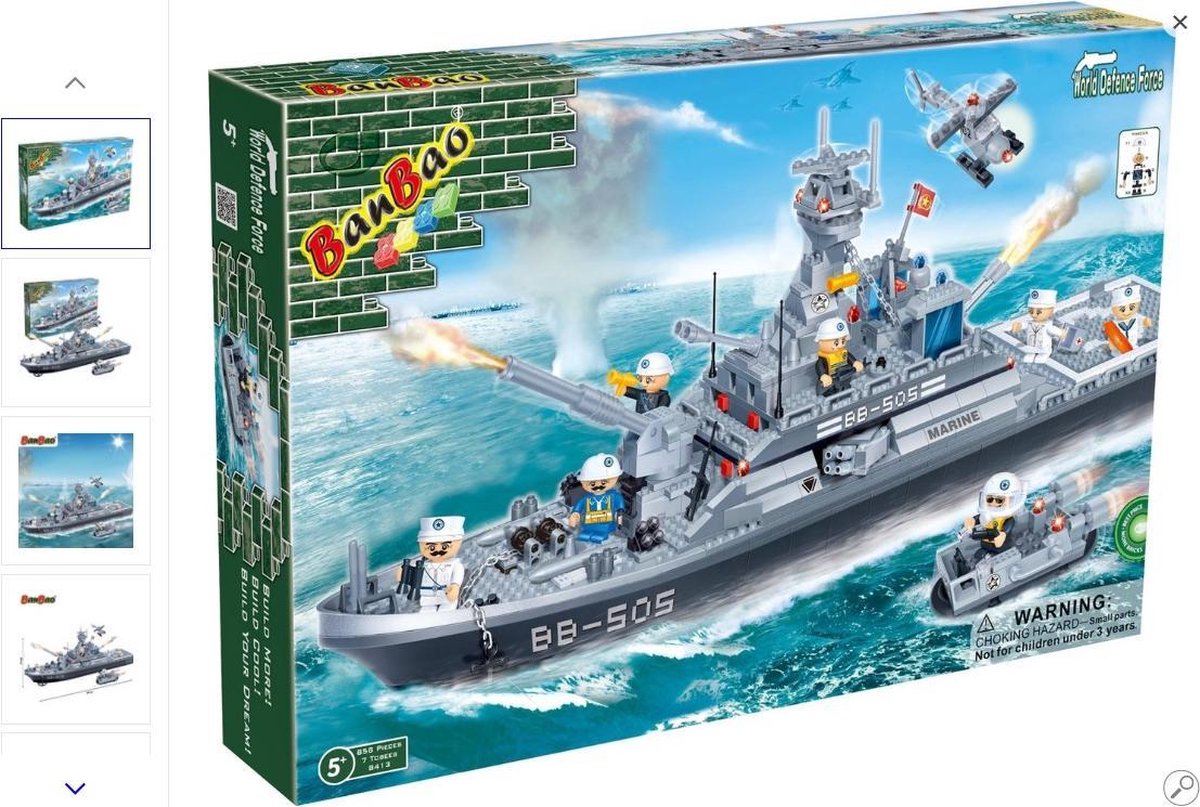 BanBao Leger Marineschip - 8413