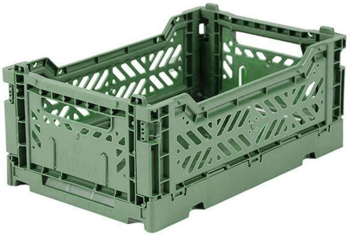Opvouwbaar kratje mini almond green Ay-Kasa