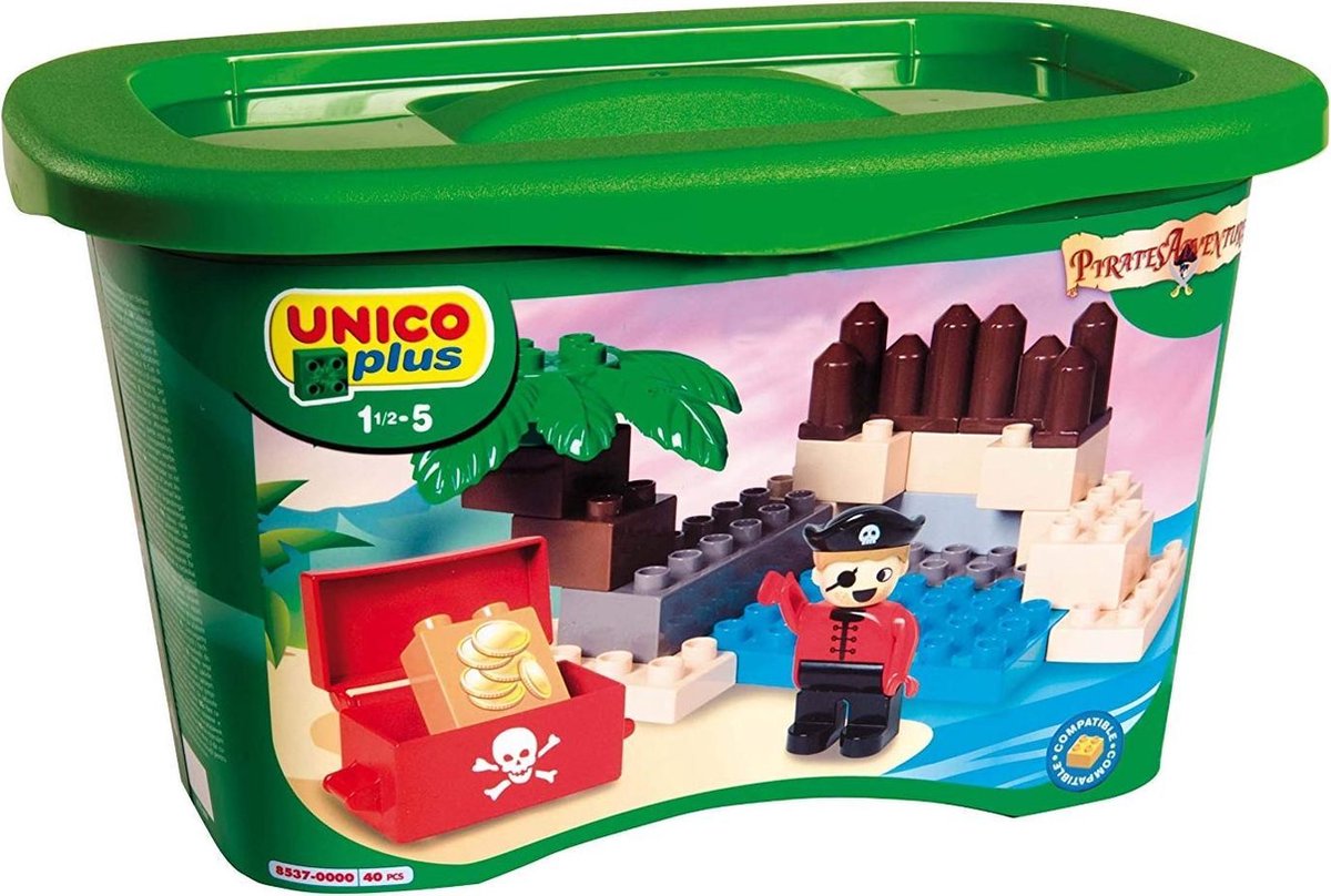 Unico Bouwblokken Piratenset 40-delig
