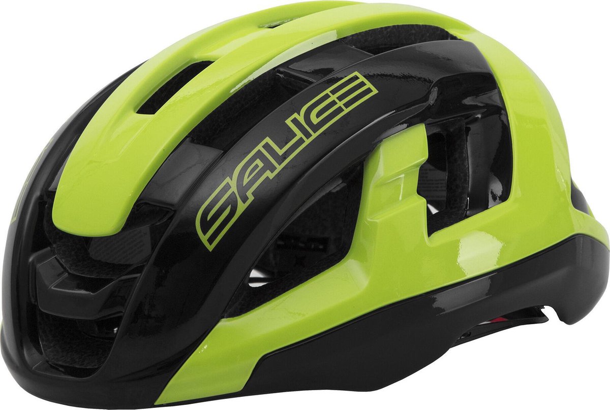 Salice Fietshelm Gavia  + LED Black/Lime Size S/M (51-58cm)