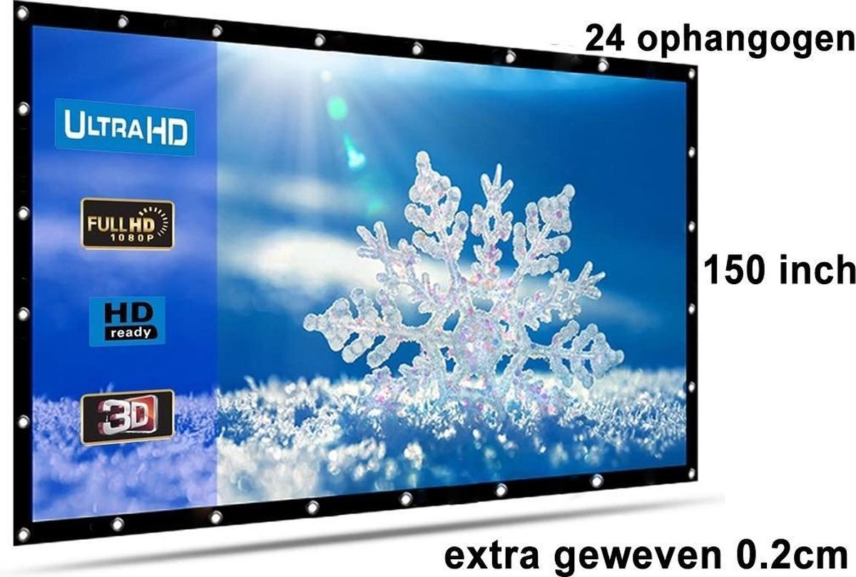 Beamer scherm projectiescherm 150 inch 16:9