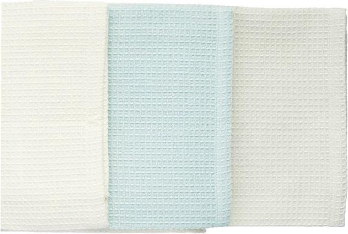 Theedoeken Wafel Pastel - Katoen - Set van 3 - 70x47cm - KitchenCraft