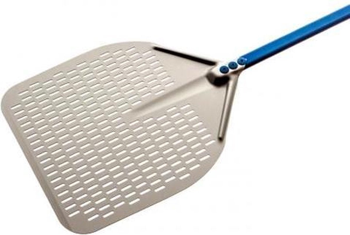 Gi.Metal - Pizzaschep Aliminium rechthoekig geperforeerd (32RF) - 33x33 cm