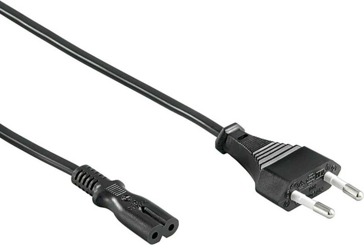 Allteq - C7 apparaatsnoer - Zwart - 2.5 meter